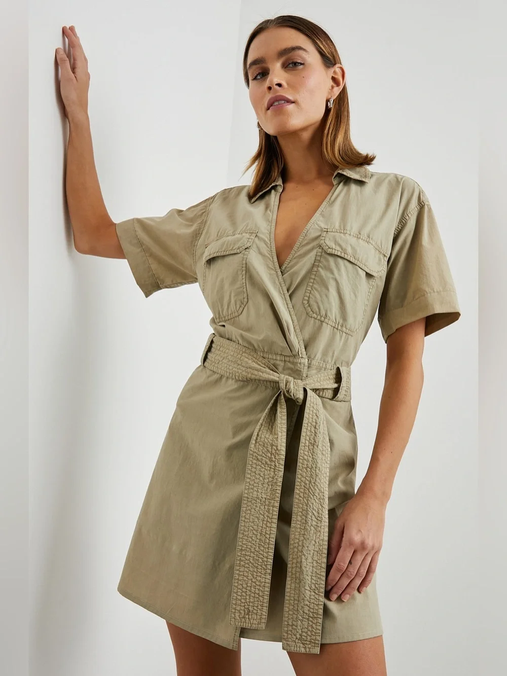 Rails Natalie Trench Cotton Poplin Utility Dress size xs